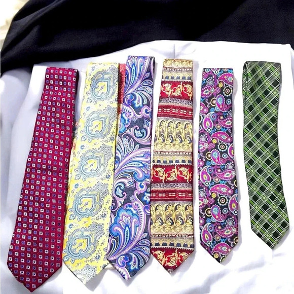 Various Other - Ties: Lot of 6 Classy Silk Ties
